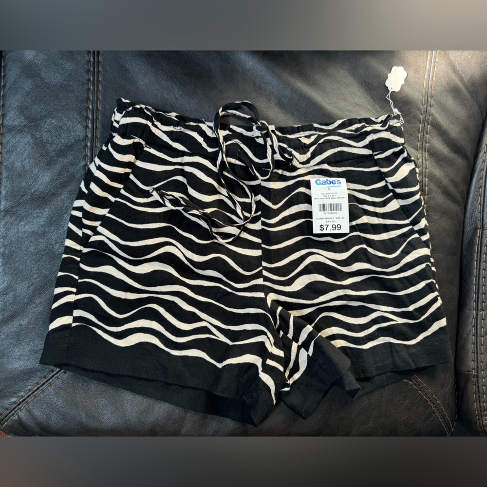 Loft striped linen shorts
